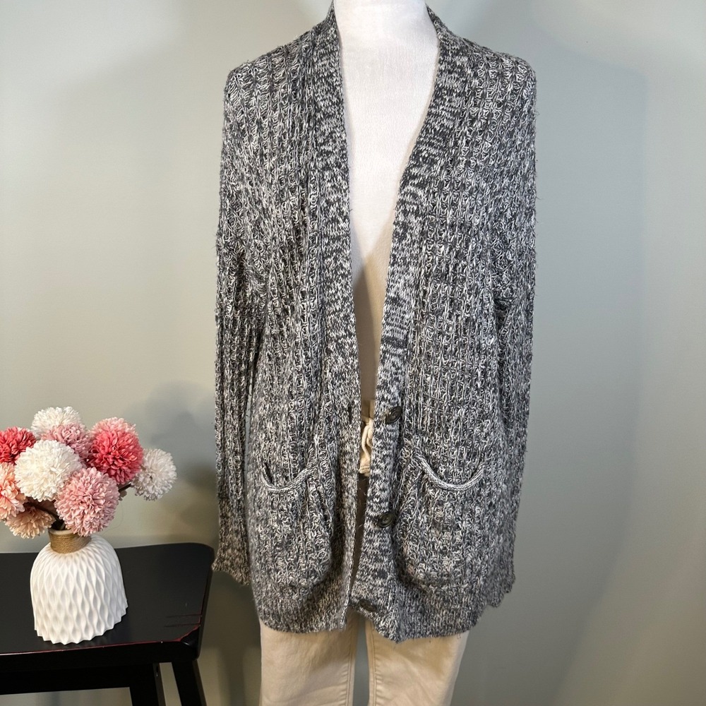 Abercrombie & Fitch Gray Marled Button-Up Cardigan - Picture 11 of 16
